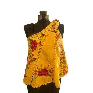 Flower Dream One Shoulder Blouse